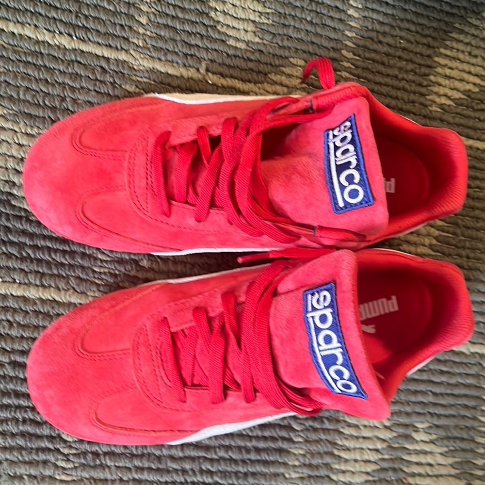 Puma red white speed cat size 9 Guc